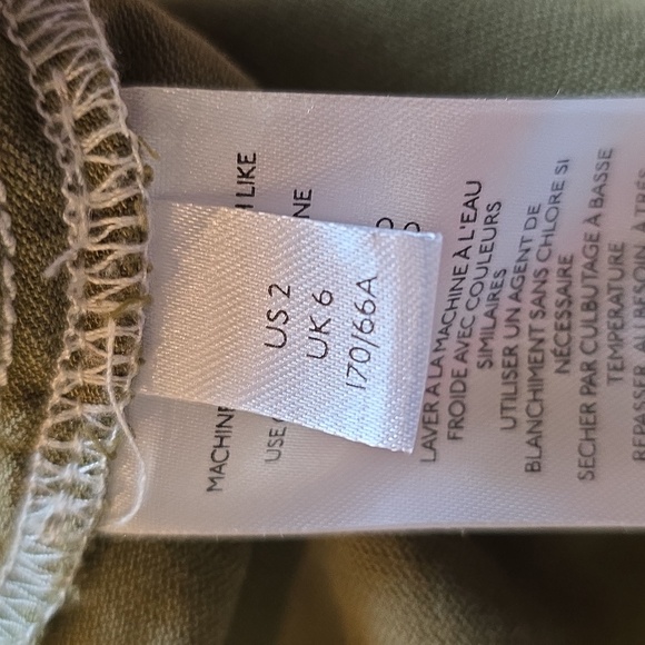 Anthropologie Jackson Army Green Tapered Utility Cargo Pants. Size 2 - Picture 9 of 9